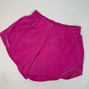 Lululemon Hotty Hot High-Rise Lined Shorts Pink Size 2 Running Gym Activewear